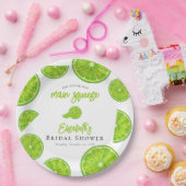 Lime Green Main Squeeze Bridal Shower Paper Plates ペーパープレート (パーティー)