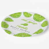 Lime Green Main Squeeze Bridal Shower Paper Plates ペーパープレート (アングル)