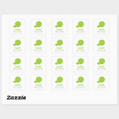Lime Green Main Squeeze Bridal Shower Stickers スクエアシール (シート)