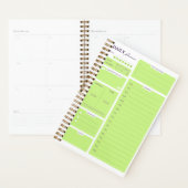 Lime Green Minimalist Daily Planner Template プランナー手帳 (ディスプレー)