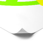 Lime Green Peace & Ribbon ポスター (角)