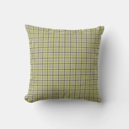 Lime Green Plaid Classic Pattern Retro クッション