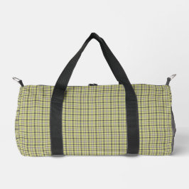 Lime Green Plaid Classic Pattern Retro ダッフルバッグ