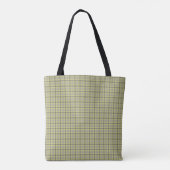 Lime Green Plaid Classic Pattern Retro トートバッグ (裏面)
