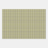 Lime Green Plaid Classic Pattern Retro ラッピングペーパーシート (正面)