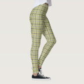 Lime Green Plaid Classic Pattern Retro レギンス (右)