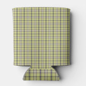 Lime Green Plaid Classic Pattern Retro 缶クーラー (裏面)