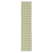 Lime Green Plaid Classic Pattern Table Runner ショートテーブルランナー (正面)