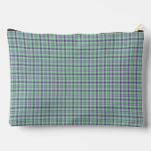 Lime Green Purple Plaid Classic Pattern アクセサリーポーチ (裏面)