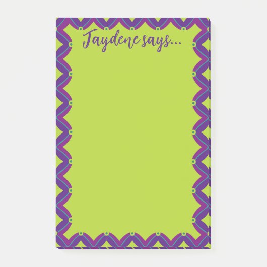 Lime Green Retro ポストイット (正面)