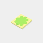 Lime Green Retro Flower Name Post It Note Pad ポストイット (アングル)
