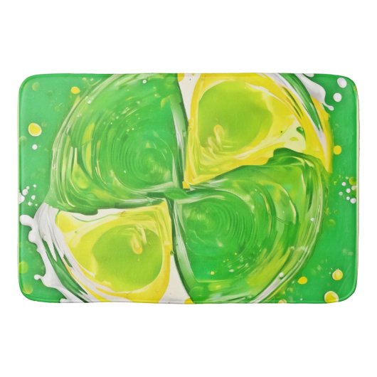 Lime Green Spiral バスマット (正面)