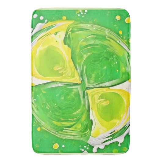 Lime Green Spiral バスマット (正面縦)