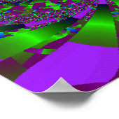 Lime Green Swirl ポスター (角)