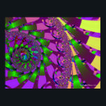 Lime Green Swirl ポスター<br><div class="desc">A fractal made with Flarium software.</div>