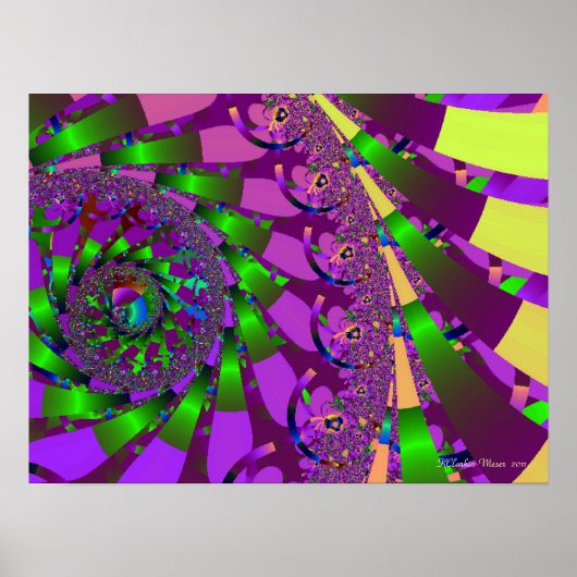 Lime Green Swirl ポスター (正面)