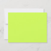 Lime Green Wavy Frame Note Card with Cobalt Text 招待状 (裏面)