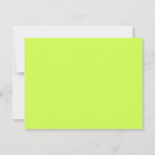 Lime Green Wavy Frame Note Card with Cobalt Text 招待状 (裏面)