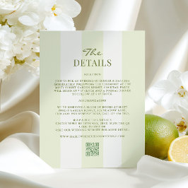 Lime Green Wedding Details エンクロージャーカード