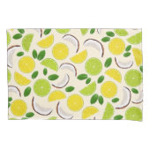 Lime lemon coconut and mint pattern happy summer 枕カバー (正面)
