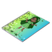 Lime Notebookアフリカ系アメリカ人の女性 ノートブック (左側)