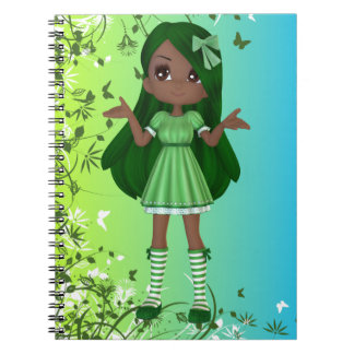 Lime Notebookアフリカ系アメリカ人の女性 ノートブック