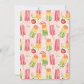 Lime Pineapple Yellow Watermelon Fruity Birthday 招待状 (裏面)