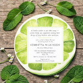 Lime Slice Baby Shower Invitation 招待状