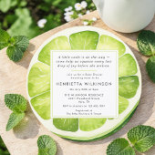 Lime Slice Baby Shower Invitation 招待状