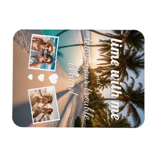 lime with me, leave trouble behind, Foto Vorlage マグネット (横)