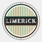 Limerick City Pride Emblem – Irish Identity ラウンドシール (正面)