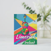 Limerick Ireland Vintage Travelポスター ポストカード (スタンド正面)