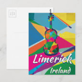 Limerick Ireland Vintage Travelポスター ポストカード (正面/裏面)