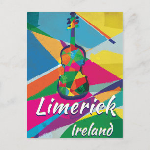 Limerick Ireland Vintage Travelポスター ポストカード