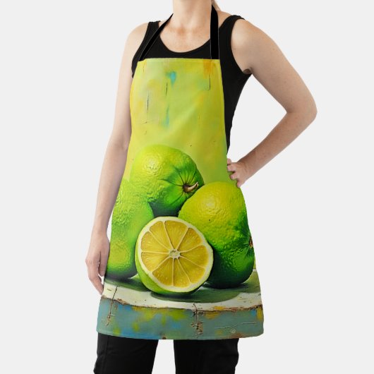 Limes' Bright Summer Pop Design エプロン (インサイチュ)