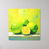 Limes' Bright Summer Pop Design キャンバスプリント (正面)