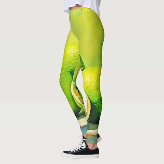 Limes' Bright Summer Pop Design レギンス (左)