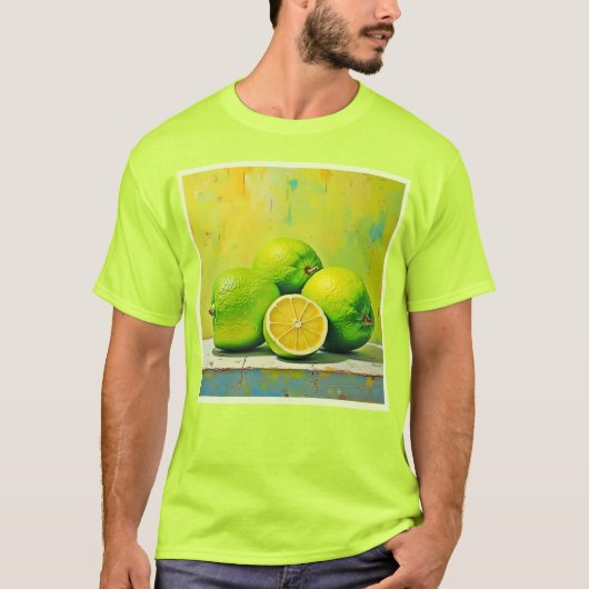 Limes' Bright Summer Pop Design Tシャツ (正面)