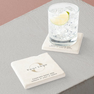 Limestone、Clean ミニマル Brandのビジネスロゴ ストーンコースター