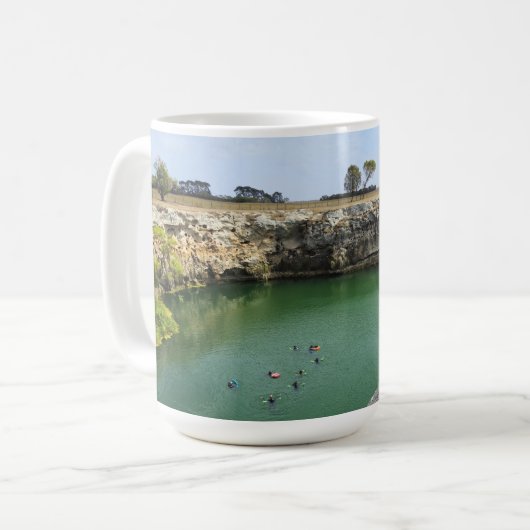 Limestone Cliffs and Emerald Waters  コーヒーマグカップ (正面左)