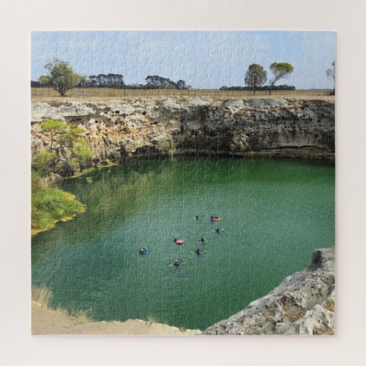 Limestone Cliffs and Emerald Waters  ジグソーパズル (縦)