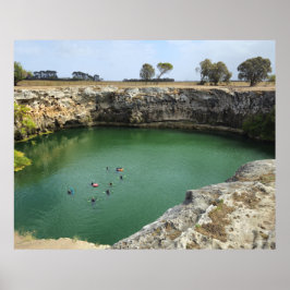 Limestone Cliffs and Emerald Waters  ポスター