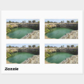 Limestone Cliffs and Emerald Waters  長方形シール (シート)