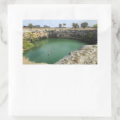 Limestone Cliffs and Emerald Waters  長方形シール (バッグ)