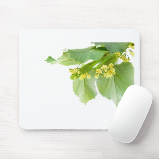 limetreeまたはシナノキの活気付く小枝 マウスパッド (マウス)