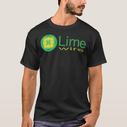 Limewire Musicレトロ90sおよび2000s P2PロゴClassi Tシャツ (正面)