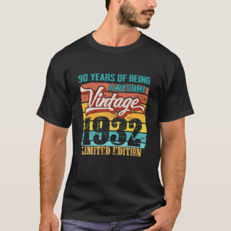 Limited Edition 1932 90 Years Old Funny 90Th Birth Tシャツ