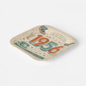Limited Edition 1956 Birthday | 50s Retro Style ペーパープレート (傾斜あり)