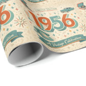 Limited Edition 1956 Birthday | 50s Retro Style ラッピングペーパー (ロールコーナー)