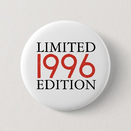 Limited Edition 1996 Personalized 30th Birthday 缶バッジ (正面)